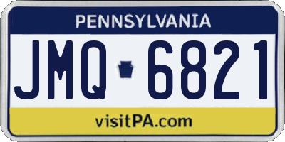 PA license plate JMQ6821