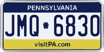 PA license plate JMQ6830