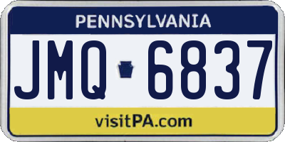 PA license plate JMQ6837