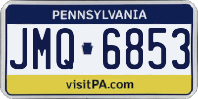 PA license plate JMQ6853