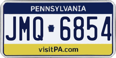 PA license plate JMQ6854
