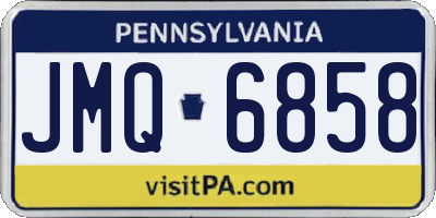 PA license plate JMQ6858