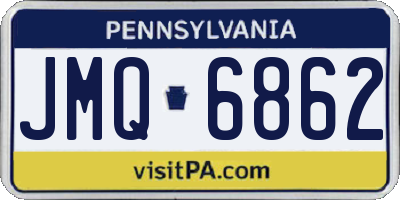 PA license plate JMQ6862