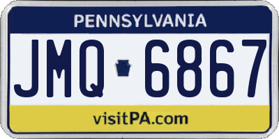 PA license plate JMQ6867