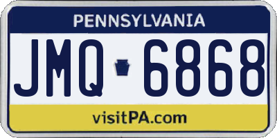 PA license plate JMQ6868