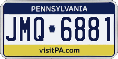 PA license plate JMQ6881