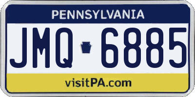 PA license plate JMQ6885
