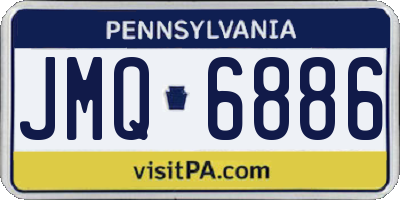PA license plate JMQ6886