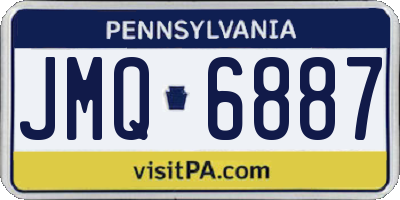 PA license plate JMQ6887
