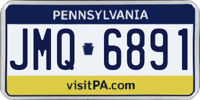 PA license plate JMQ6891