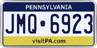 PA license plate JMQ6923