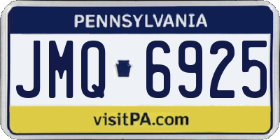 PA license plate JMQ6925