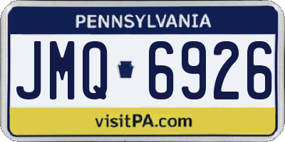 PA license plate JMQ6926
