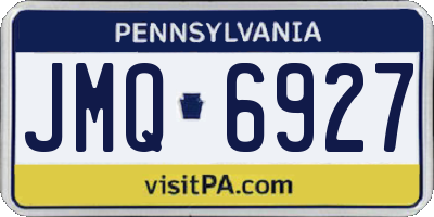 PA license plate JMQ6927