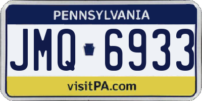 PA license plate JMQ6933