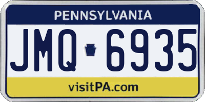 PA license plate JMQ6935