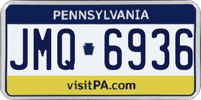 PA license plate JMQ6936