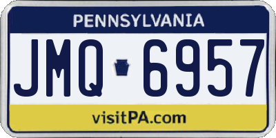 PA license plate JMQ6957