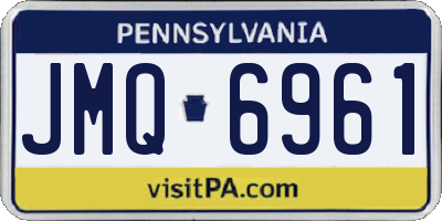 PA license plate JMQ6961