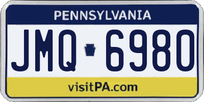 PA license plate JMQ6980