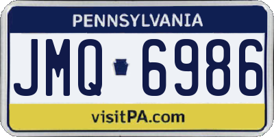 PA license plate JMQ6986