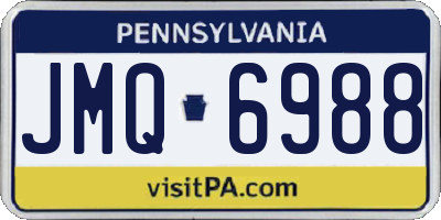 PA license plate JMQ6988
