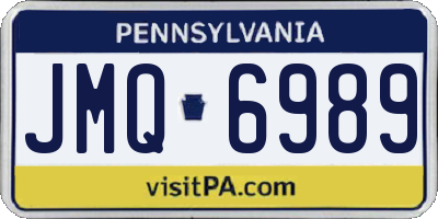 PA license plate JMQ6989