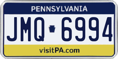 PA license plate JMQ6994