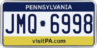 PA license plate JMQ6998
