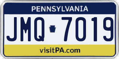 PA license plate JMQ7019