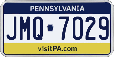 PA license plate JMQ7029