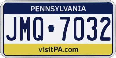 PA license plate JMQ7032