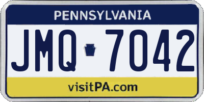 PA license plate JMQ7042