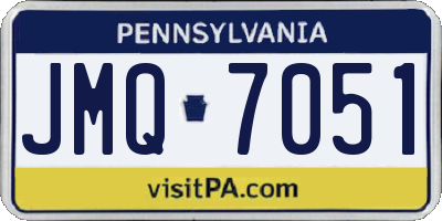 PA license plate JMQ7051