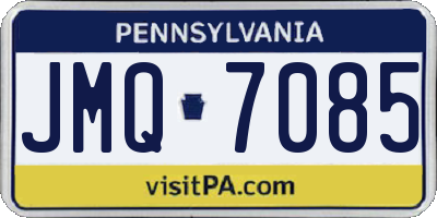 PA license plate JMQ7085