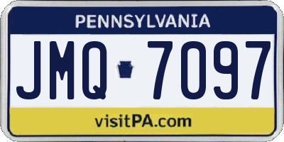 PA license plate JMQ7097