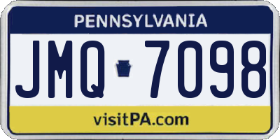 PA license plate JMQ7098