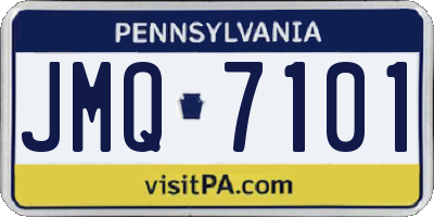 PA license plate JMQ7101