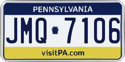 PA license plate JMQ7106