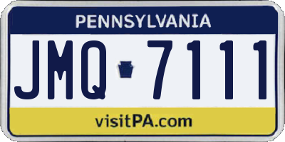PA license plate JMQ7111