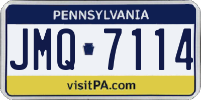 PA license plate JMQ7114
