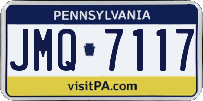 PA license plate JMQ7117