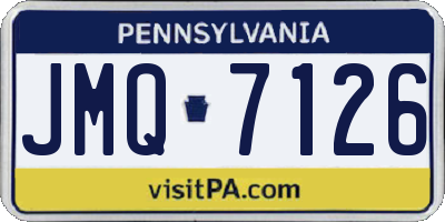 PA license plate JMQ7126