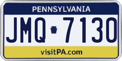 PA license plate JMQ7130