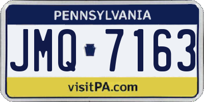 PA license plate JMQ7163