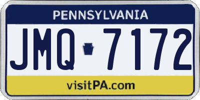 PA license plate JMQ7172
