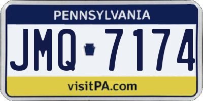 PA license plate JMQ7174