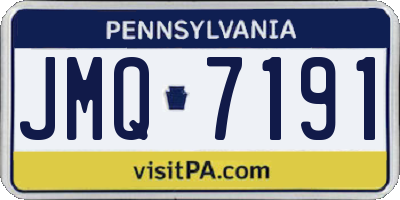 PA license plate JMQ7191