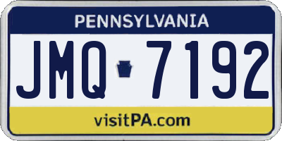 PA license plate JMQ7192