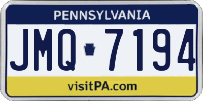 PA license plate JMQ7194